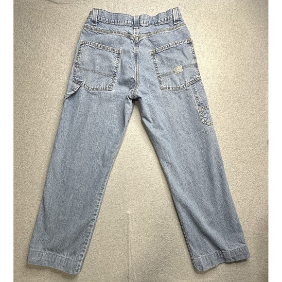 Levi Strauss Carpenter Jeans Mens 32x34 Blue Denim Workwear Relaxed Fit Utility